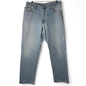 90s VTG Polo Jeans Ralph Lauren Light Wash Distressed Relaxed Fit Men's 38x32